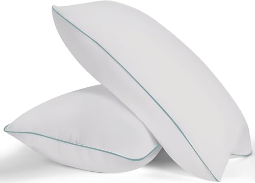 Opiniones y reviews de Almoadas los más solicitados. 41 ALVANA Almohadas Comfort | Firmeza Media | Hipoalergénicas y Antiácaros | Suaves y Lavables | Tecnología Down Alternative (2, Azul, Estándar)