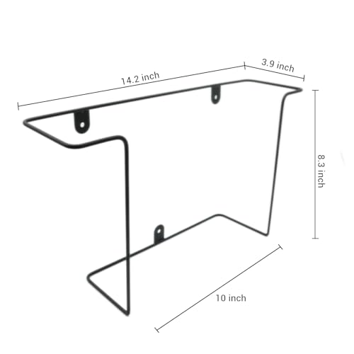 2 Pcs Vinyl Wall Mount Holder, Metal Vinyl Record Wall Mount Shelf, Matte Black Floating LP Display Rack, Minimalist Steel Album Holder, Wall Mounted Storage for LPs & Album Covers Black by YORZSDI - Used condition - Image 5