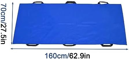 Portable Stretcher, Foldable Nylon Cloth Soft Patient Transport Stretcher, Multipurpose for Hospital & Home, Emerncy Wound Care,160x70cm