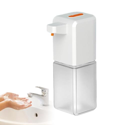 Dispensador de jabón de espuma, sin contacto, sin contacto, bomba de espuma con interruptor USB, bomba de sensor eléctrico, botella recargable para baño y cocina