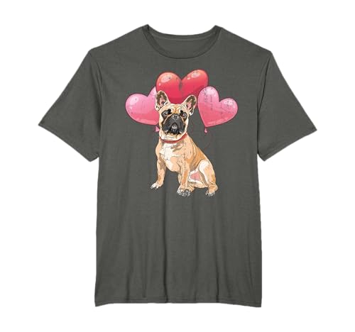 San Valentino Regalo Frenchie Palloncini Bulldog Francese Maglietta