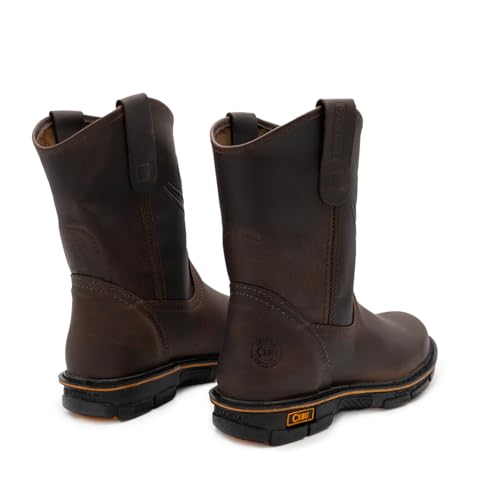 CEBU Max Soft Toe Work Boots for Men – Heavy Duty, Lightweight, Oil & Acid Resistant, Polyurethane Sole, Leather, Round Toe4