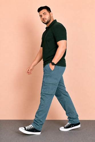 Image of INKKR Men Plus Size Cargo Pants || Plus Cargo Pants Cotton || 2XL-6XL