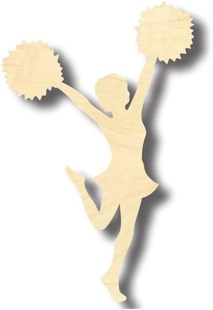 Unfinished Wood Cheerleader Shape Girl's Room Decor DIY Craft up to 46" DIY 46" / 1"