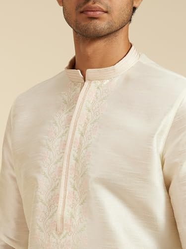 Image of DIWAS BY MANYAVAR Men's Art Silk Embroidered Kurta (1pc)