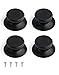 QWORK 4 Pezzi universali pomelli per Coperchio della pentola, manopole Coperchio pentola in plastica Anti Calore,Colore Nero