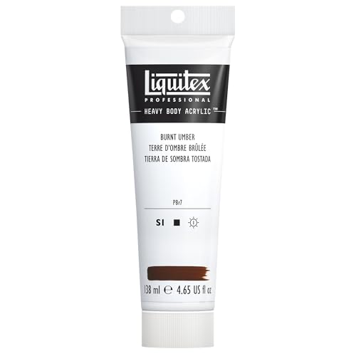 Liquitex 8870525 professionell tung kropp akrylfärg i konstnärskvalitet med utmärkt ljusäkthet i krispig konsistens, 138 ml – bränd umbra
