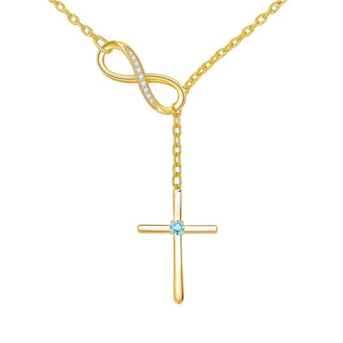 Fledweissie 18K �C�G���[�S�[���h �C���t�B�j�e�B �N���X �a���� �l�b�N���X 12���� �C���t�B�j�e�B �N���X �y���_���g �l�b�N���X �N���X�`���� �W���G���[ �M�t�g ���� �}�} �ޏ�, 24mm/0.94inch, �x�[�X�B, �W�F���X