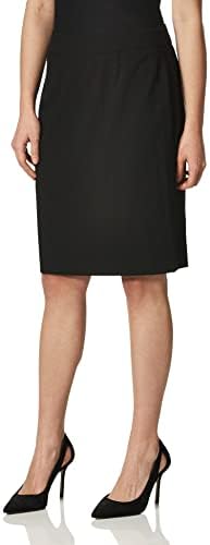 Calvin Klein Women's Straight Fit Suit Skirt (Regular and Plus Sizes), Black, 10