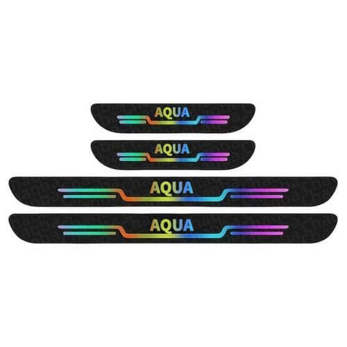 アクア AQUA サイドステップ ガード スカッフプレート ドアプロテク 全系適用 最新設計 ステッカー光鏡面デザイン ドアガード 粘着力強い ドアエッジプロテクター 水防止 汚れ防止 傷防止 簡単取り付け 4件セット (アクア AQUA)