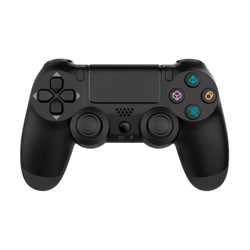 RevolutionLine - Mando Bluetooth Inalámbrico Doubleshock P4 para PS4 y PC | Panel táctil y entrada jack para auriculares | Barra de luz integrada y altavoz | Diseño ergonómico | Control preciso