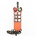 AMSOH F21-E1 Wireless Industrial Remote Controller switches Electric Hoist Crane Lift Crane 6 Buttons Emergency Stop 220V 12V 24V 380V(Arrow,UHF 868Mhz-AC 220V)