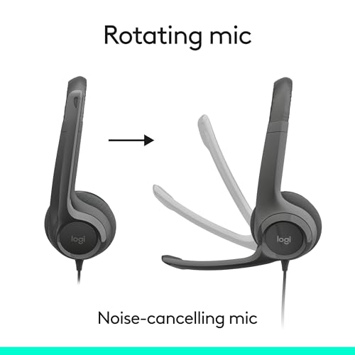 Image of Logitech H390 Type-C Wired Headset for PC /Laptop, Stereo Headphones with Noise Cancelling Microphone, USB-C, in-Line Controls, Works with Chromebook - Graphite