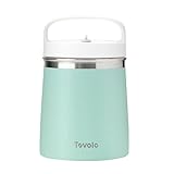 Tovolo 2 Quart Food Traveler Mint/White - Stainless Steel Food Storage Container, Double Wall Insulated Thermos for Hot and Cold Food, Spill-Proof Travel Container, BPA-Free, Dishwasher Safe
