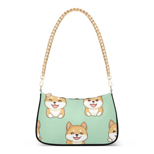 susiyo Shoulder Bags for Women Cartoon Shiba Inu Dogs Small Handbags Purse Chain Bag
