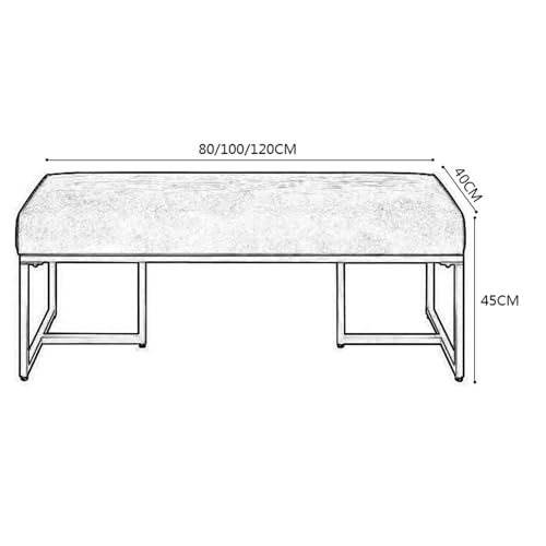 Banqueta tapizada de terciopelo premium con estructura metálica dorada para dormitorio 3