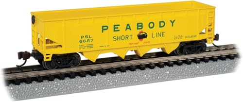 Bachmann Trains - 40' Quad Hopper - Peabody Coal Company #6687 - N Scale
