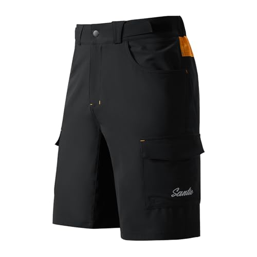 Santic Short cargo masculino leve para caminhada, uso ao ar livre, para viagem, golfe, acampamento,