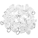 Mobestech 50 Stück Gardinenschienenrollen Eisen Und Abs Leichter Gleitmechanismus Für l Und U-förmige Kunststoffschienen Flexible Vorhangführung Für Raumteiler Und Fenster Weiß