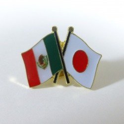 【激レア】日本・メキシコ国旗リボンピンバッジ 激レア】日本・メキシコ国旗リボンピンバッジ 激レア】日本・メキシコ
