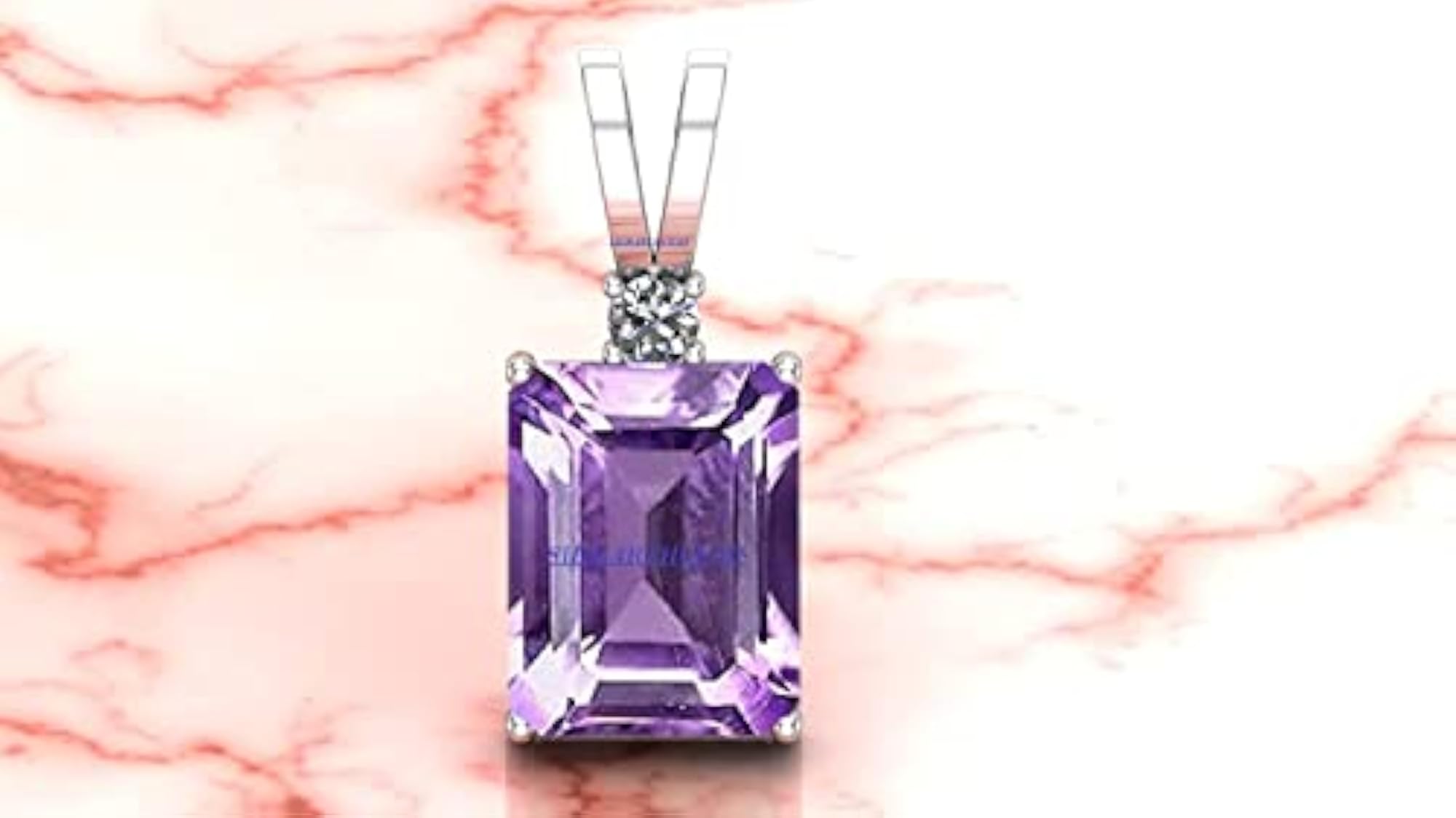 6.25 Ratti Amethyst Purple Crystal Stone Pendant Locket