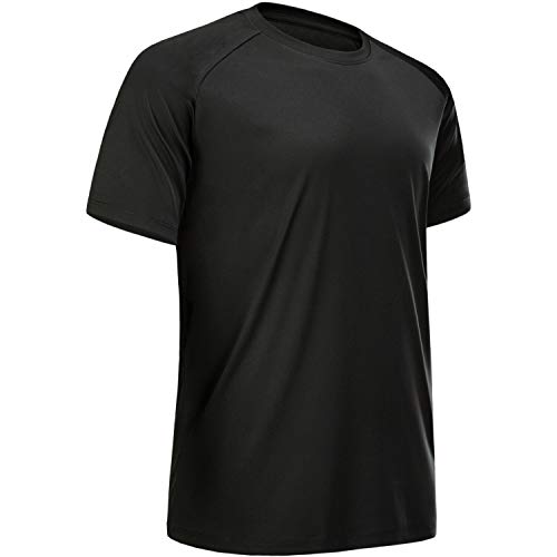 MCPORO Workout Shirts for Men Short Sleeve Quick Dry Athletic Gym Active T Shirt Moisture Wicking