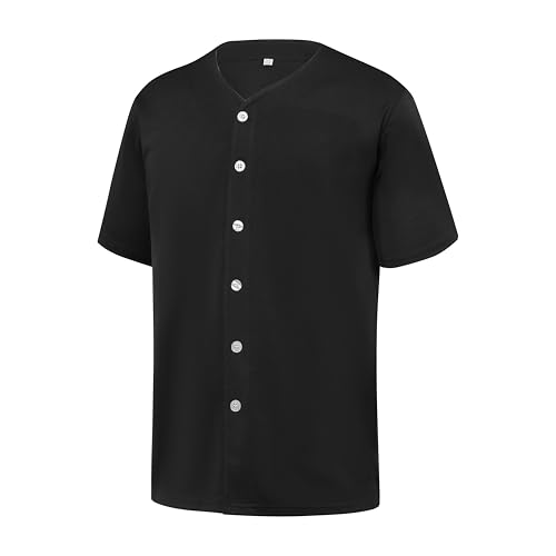 Camiseta de béisbol Lisa para hombre, uniforme en blanco para equipo de sóftbol, camiseta activa de manga corta estilo hip hop hipster miniatura 1
