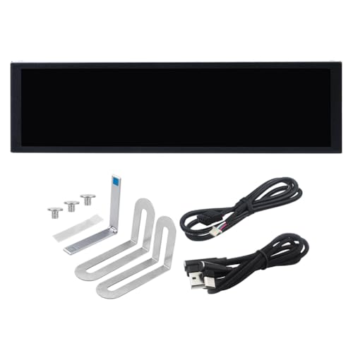 Cpolebev Monitor de 9,2 Pulgadas con Pantalla Secundaria USB Tipo C, Pantalla Extendida de Escritorio, 1920 X 462 IPS LCD, CPU, RAM, GPU