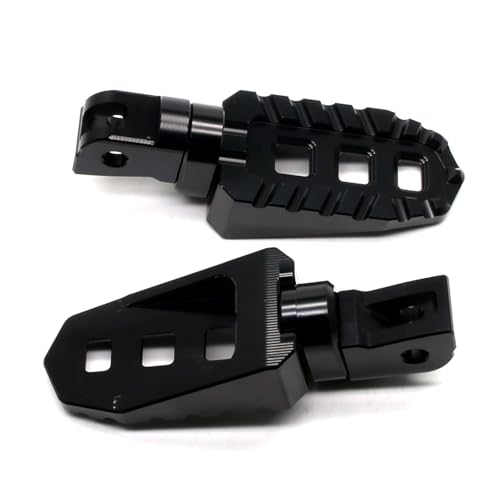 Image of MZS Motorcycle Rider Foot Pegs for 401 701 Models 2019-2023 | Dual Rotating Adjustable, MX Front Adventure Bike Footpegs, Serrated Anti-slip, Black CNC Aluminum, fits Scrambler Retro Bike