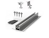  RILOOP Solarpanel Aluminiumprofile Photovoltaikschiene T30 Kurzschiene mit Montagewinkel Montagefarbe Edelstahl