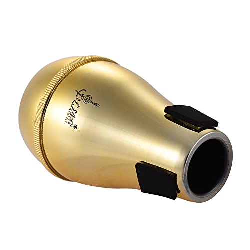 Laojia Light-Weight Practice Trombone Straight Mute Silenc-Er Sourdine Abs Material For Alto Tenor Trombones,Mute For Trombone, Gold #TOP5