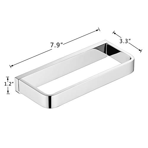 Aothphe Bathroom Towel Ring Brass Square Hand Towel Holder Wall Mounted,Polished Chrome #TOP1