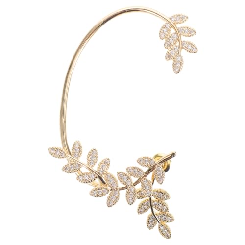 Healeved Boucles Oreilles Dorées Manchette Elfique Grimpante Bijoux Oreille Droite Enveloppante Légers et Élégants pour Femmes