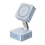 UGREEN 25W MagFlow for MagSafe Charger Qi2 Certified, 2-in-1 Wireless Charger Stand, MagSafe Charger Stand Compatible with iPhone 17/16/15/14/13/12, AirPods 4/3/2/Pro 3/2