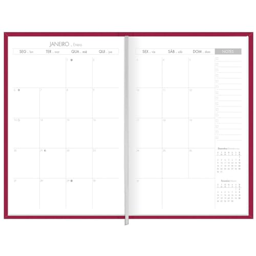 Tilibra - Planner Executivo Costurado 13,4 x 19,2 cm Lume 2025 - CAPA LARANJA