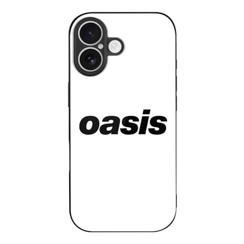 iPhone17用ケース オアシス OASIS バンド スマホケース 背面 強化ガラス アイフォン17カバー ワイヤレス充電対応 耐衝撃 全面保護 軽量 脱着簡単 傷汚れ防止 指紋防止 かわいい おしゃれ 贈り物