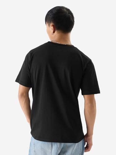 Image of The Souled Store Official House of The Dragon: Fire and Blood Men and Boys Black Graphic Print Short Sleeve Round Neck Relaxed Fit T-Shirts Men's Loose Fit T-Shirts Relaxed Comfort Roomy Tees Casual