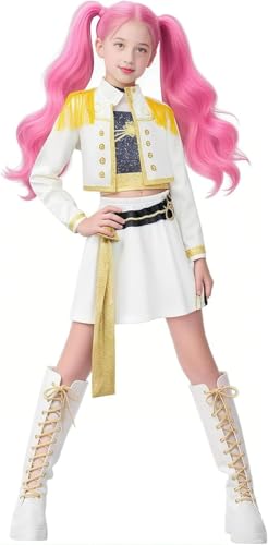 RPixc Disfarce coreano Wave Devil Killer, adequado para meninos, meninas, caçadores, ídolos, Mirazoi, disfarces de palco com estampado visual, adequado para jogos de RPG de Halloween (Mira01, 150)