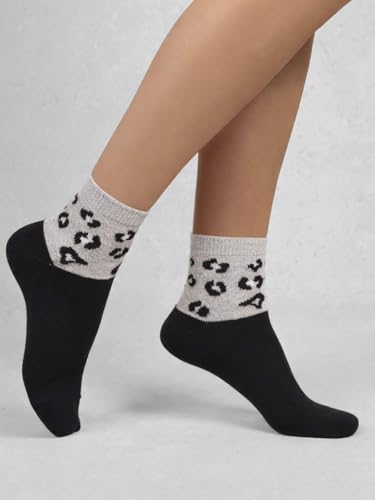 Image of COTTON DAY Women's Soft Combed Cotton Socks Seamless Toe Black White Navy
