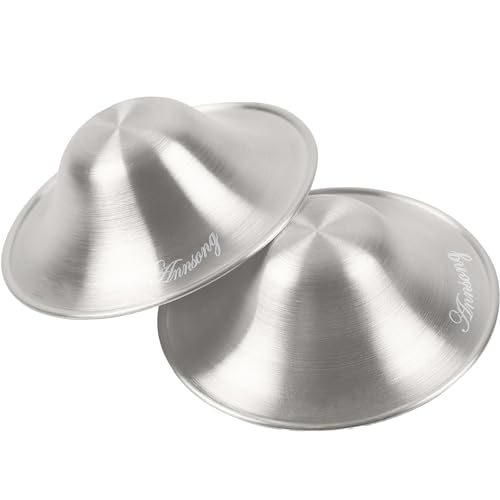 Image of Silver Nursing Cups - Nipple Shields for Nursing Newborn - Breastfeeding Essentials - Newborn Essentials - 925 Silver Nipple Covers (Regular)