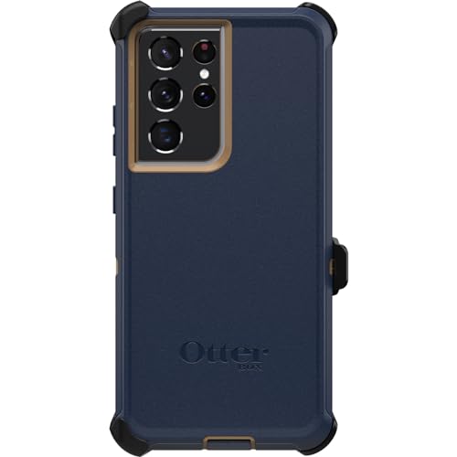 Coque de protection OtterBox Defender S21 Ultra pour activités extérieures en daim bleu