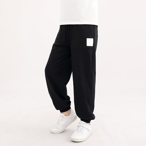 Kids Soft Pull on Jogger Long Pants Straight Elastic Waist Sport Running Quick-Dry Long Pants Toddler Summer Casual2