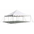 Party Tents Direct 20’ x 20’ Weekender Canopy Pole Tent, Indoor and Outdoor Heavy Duty Easy Up, 80 Person Capacity Tent for Parties, Weddings, and Events, Commercial and Residential Use, PVC White Top