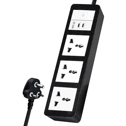 Image of MX 35W Extension Board PD GaN Charger Super Fast Charging 2 Type-C, 3 Universal 6 /13A AC Sockets (4000W) Multiport Desktop Power Strip for iPhone Android Laptop Tablet Charging Station 1.5M Cable