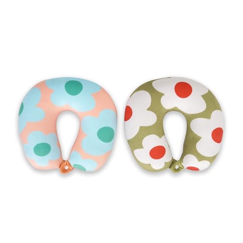 Almohada Coral verde olivo ergonómica para viaje miniatura 4