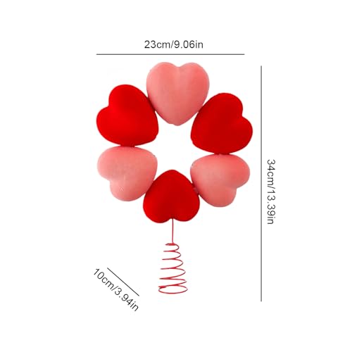 Decoración de San Valentín para mesa y ventanas: copa de árbol con corazones 3