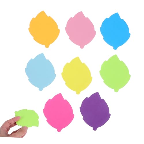 GARIOUANS 16個多彩わいい付箋 葉形セルフスティックメモパッド 強粘着リムーバブルメモノート オフィス学校家用軽量携帯便利
