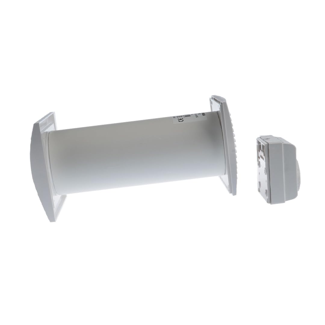 Europlast Ø 125 mm Intercambiador de calor con termostato – Kit de distribución de calor de pared – Plástico blanco