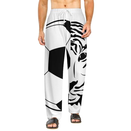 Bas de pyjama femme Football Tiger en pantalon de nuit long avec poches taille S