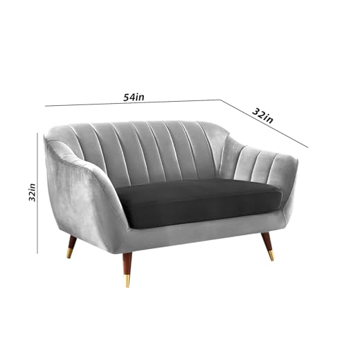 Image of Atticus 3+2 Seater Sofa Set for Living Room (Black Grey Colour) Premium Fabric Sofa